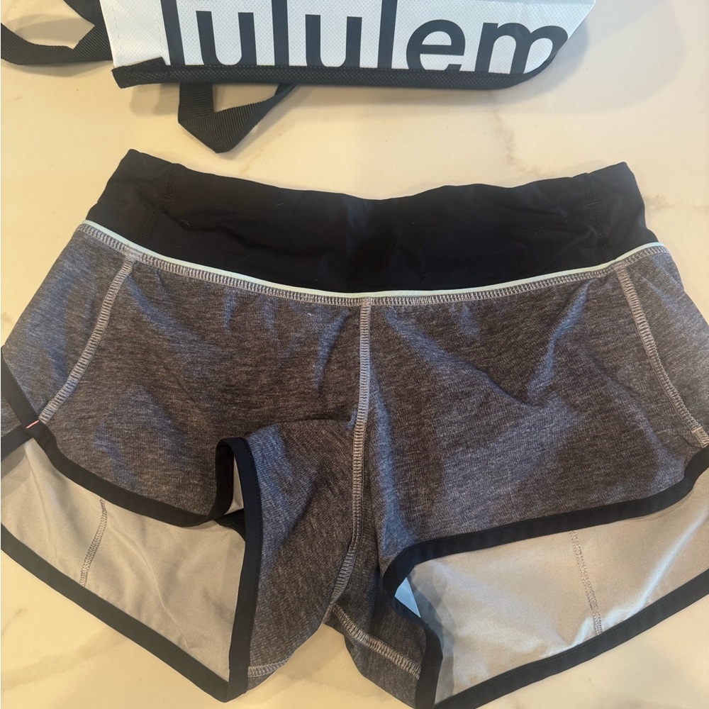 Lululemon Gray and Black Running Shorts